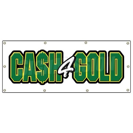 Signmission CASH FOR GOLD BANNER SIGN pawn shop jewelry store signs we buy silver B-96 Cash for Gold